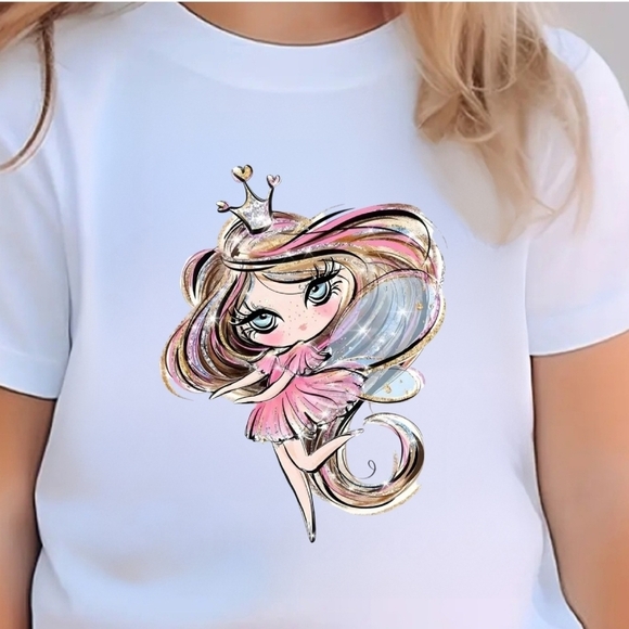 GIRLS PRINCESS FAIRY TSHIRT - Picture 1 of 6